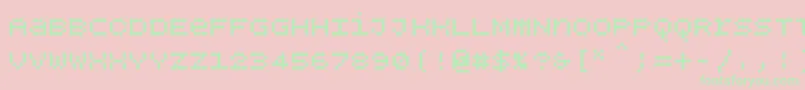 Bpdotsunicasebold Font – Green Fonts on Pink Background
