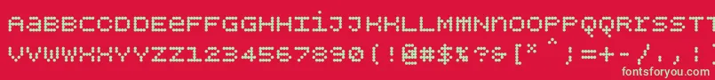 Bpdotsunicasebold Font – Green Fonts on Red Background