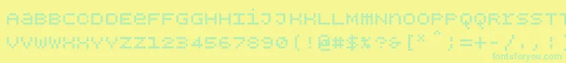 En savoir plus sur la police Bpdotsunicasebold Police Bpdotsunicasebold – polices vertes sur fond jaune