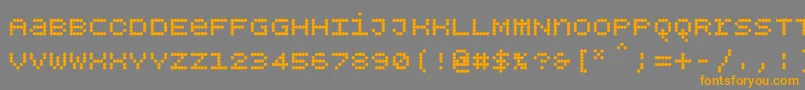 Bpdotsunicasebold Font – Orange Fonts on Gray Background
