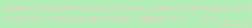 Bpdotsunicasebold Font – Pink Fonts on Green Background