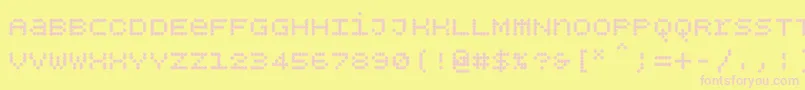 Шрифт Bpdotsunicasebold – розовые шрифты на жёлтом фоне