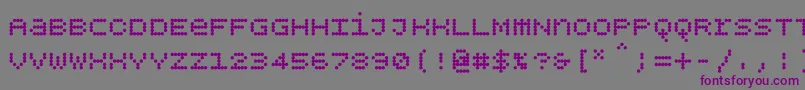 Шрифт Bpdotsunicasebold – фиолетовые шрифты на сером фоне