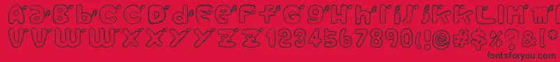 Reaf Font – Black Fonts on Red Background