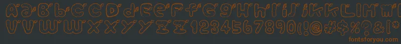 Weitere Informationen zur Reaf-Schriftart Reaf-Schriftart – Braune Schriften auf schwarzem Hintergrund