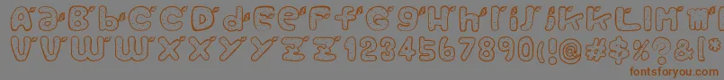 Reaf Font – Brown Fonts on Gray Background