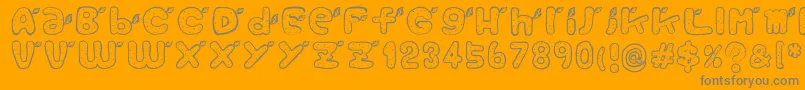 Fonte Reaf – fontes cinzas em um fundo laranja