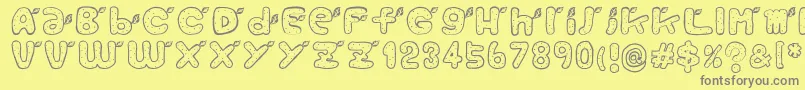 Reaf Font – Gray Fonts on Yellow Background