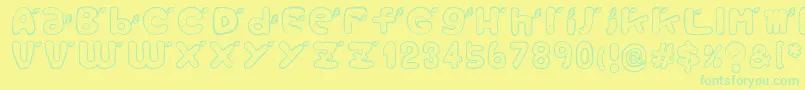 Czcionka Reaf – zielone czcionki na żółtym tle