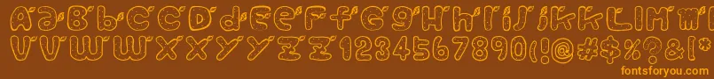 Reaf Font – Orange Fonts on Brown Background
