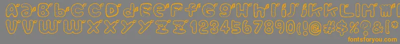 Reaf Font – Orange Fonts on Gray Background