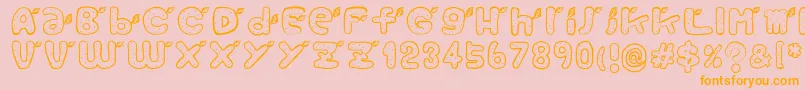 Reaf Font – Orange Fonts on Pink Background