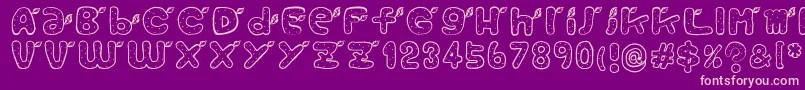 Reaf-fontti – vaaleanpunaiset fontit violetilla taustalla