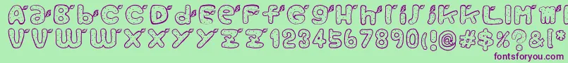 Reaf Font – Purple Fonts on Green Background