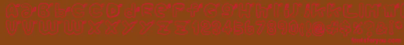 Reaf Font – Red Fonts on Brown Background