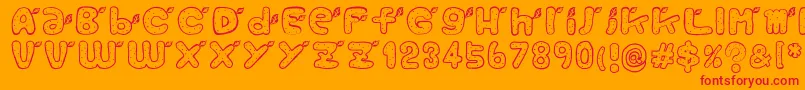 Reaf Font – Red Fonts on Orange Background