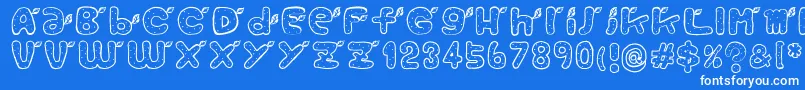 Reaf Font – White Fonts on Blue Background