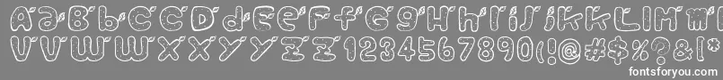 フォントReaf – 灰色の背景に白い文字