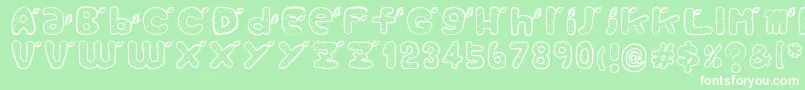 Reaf Font – White Fonts on Green Background