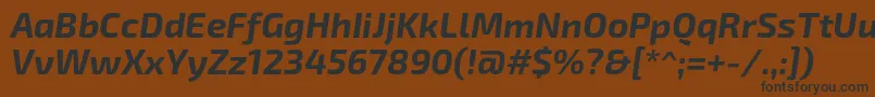 Exo2Bolditalic Font – Black Fonts on Brown Background
