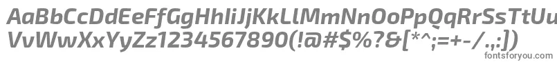 Exo2Bolditalic Font – Gray Fonts on White Background