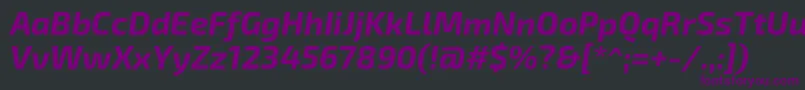 Exo2Bolditalic Font – Purple Fonts on Black Background