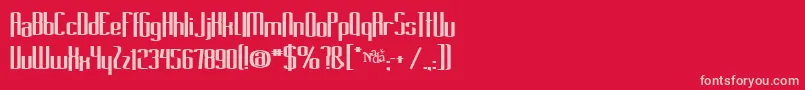 Longcoolgrandma Font – Pink Fonts on Red Background