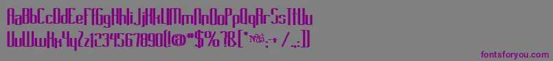 Longcoolgrandma Font – Purple Fonts on Gray Background