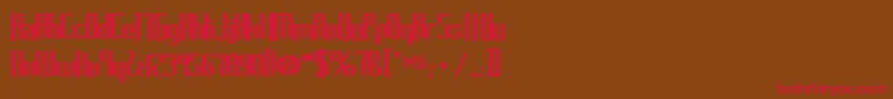 Longcoolgrandma Font – Red Fonts on Brown Background