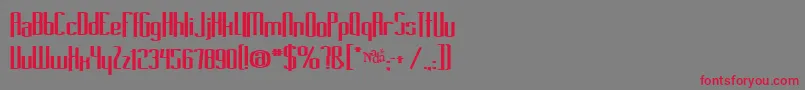Longcoolgrandma-Schriftart – Rote Schriften auf grauem Hintergrund