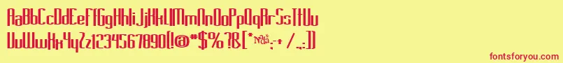 Longcoolgrandma Font – Red Fonts on Yellow Background