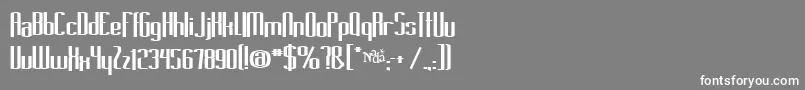 Longcoolgrandma Font – White Fonts on Gray Background