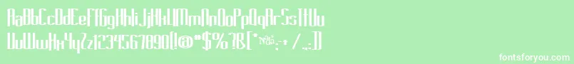 フォントLongcoolgrandma – 緑の背景に白い文字