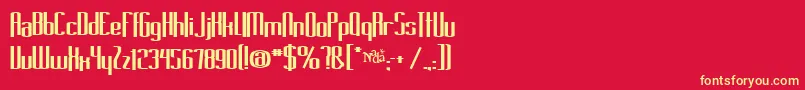 Longcoolgrandma Font – Yellow Fonts on Red Background