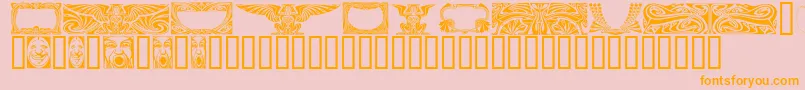 Artnh Font – Orange Fonts on Pink Background