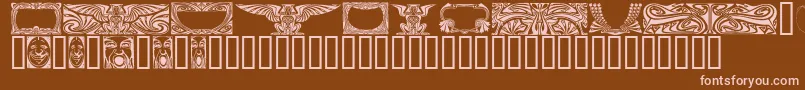 Artnh Font – Pink Fonts on Brown Background