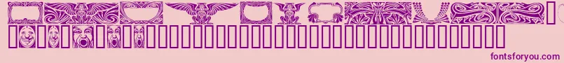 Artnh Font – Purple Fonts on Pink Background