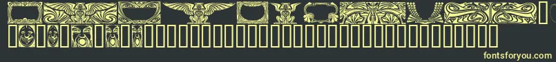 Artnh Font – Yellow Fonts on Black Background