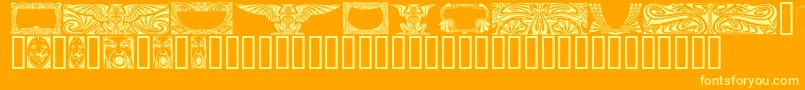 Artnh Font – Yellow Fonts on Orange Background