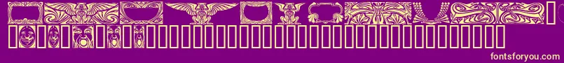 Artnh Font – Yellow Fonts on Purple Background