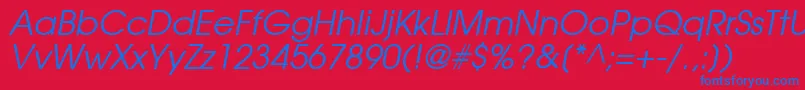 AgavalancheOblique Font – Blue Fonts on Red Background