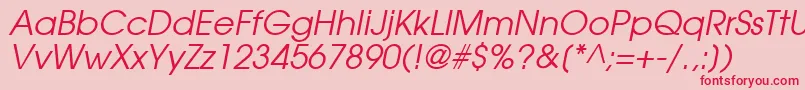 AgavalancheOblique Font – Red Fonts on Pink Background