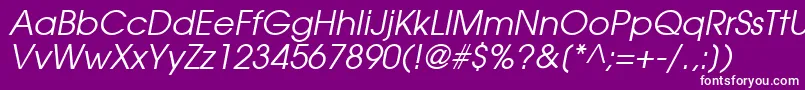 AgavalancheOblique Font – White Fonts on Purple Background