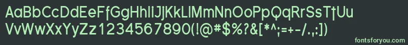 SfflorencesanscondBold-fontti – vihreät fontit mustalla taustalla