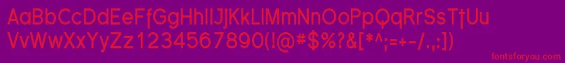 SfflorencesanscondBold Font – Red Fonts on Purple Background