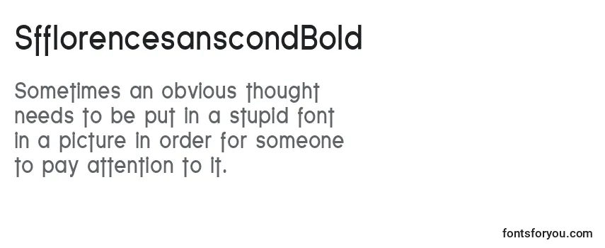 SfflorencesanscondBold Font