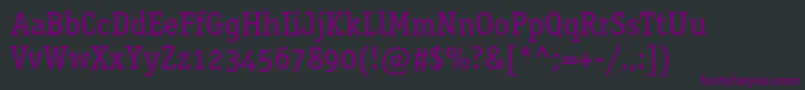 Officinaserifbookosc Font – Purple Fonts on Black Background