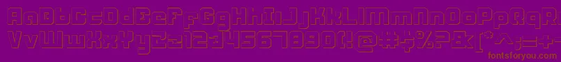 WeaponeerShadow Font – Brown Fonts on Purple Background