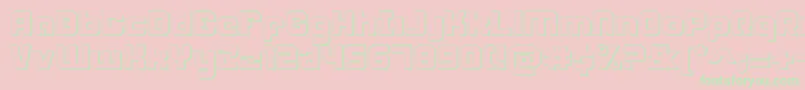 WeaponeerShadow-Schriftart – Grüne Schriften auf rosa Hintergrund