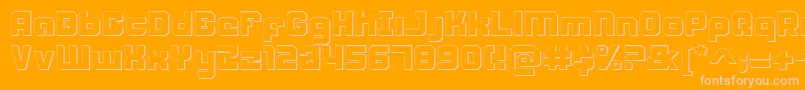 WeaponeerShadow Font – Pink Fonts on Orange Background